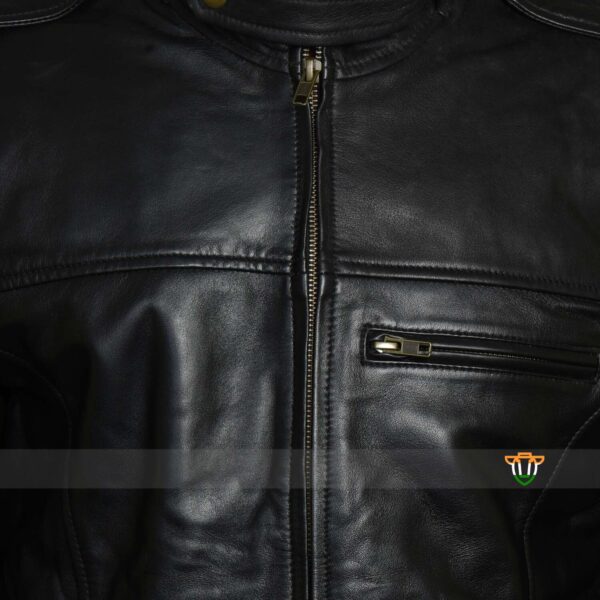 Black Bikers Jacket - Image 3