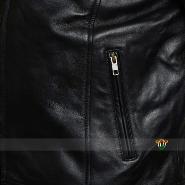 Black Bikers Jacket - Image 4