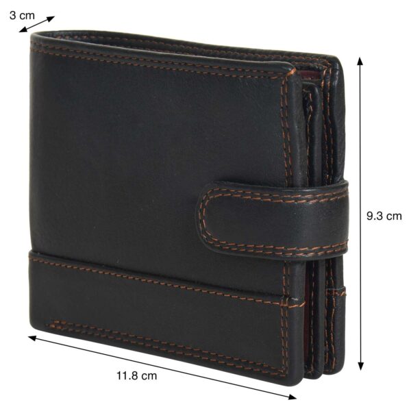 Leather Designer Wallet with Flap