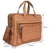 Genuine Leather Laptop Bag Tan