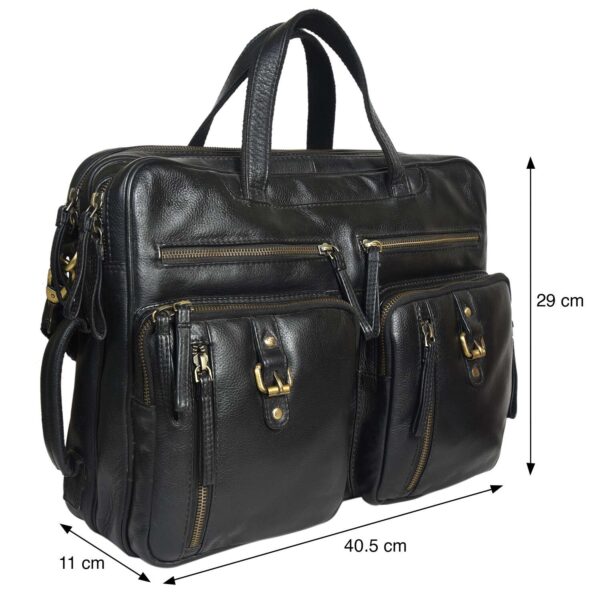 Black Expandable Multilayer Bag